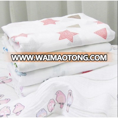 Muslin fabric printed baby wraps, baby muslin, baby blanket